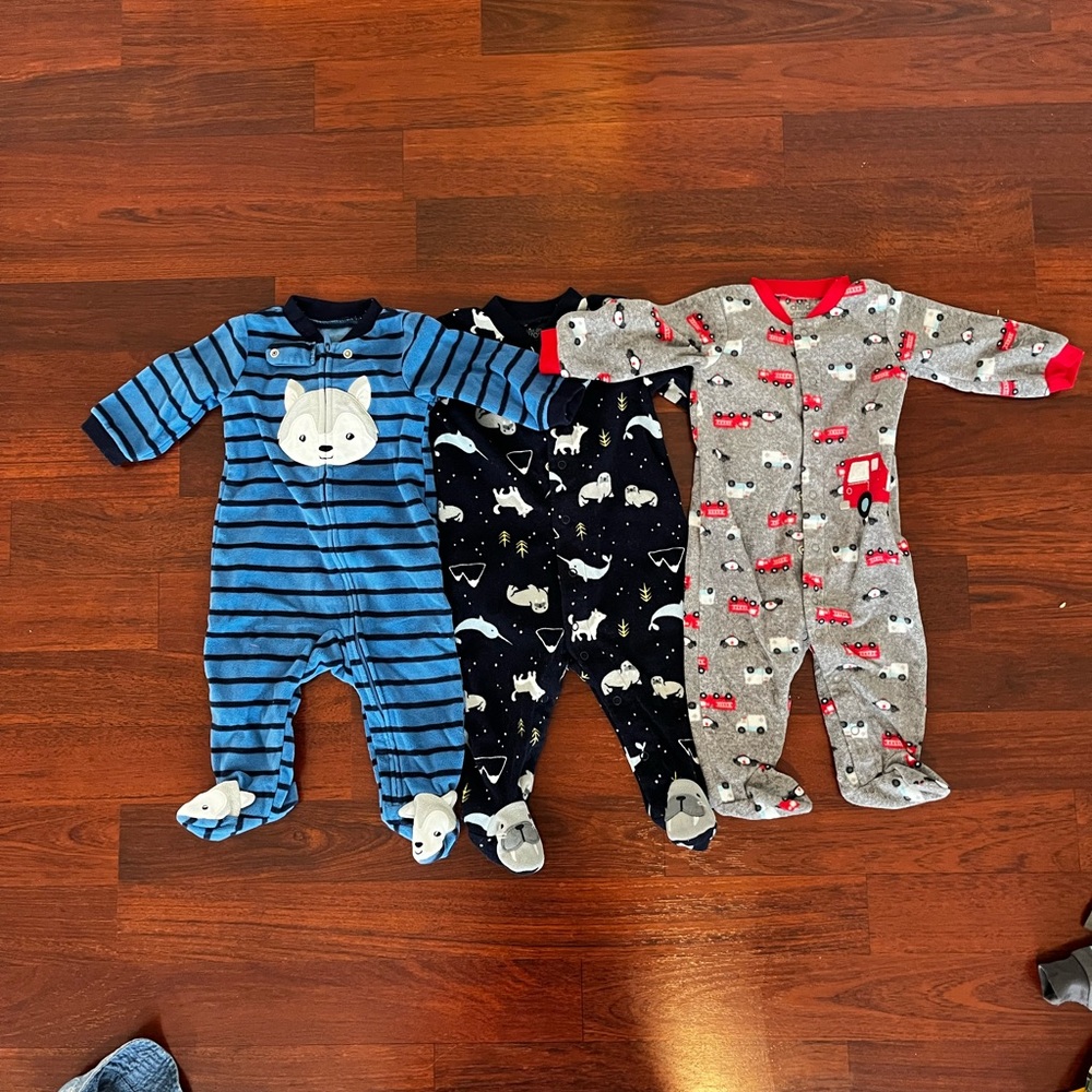 Lot of 4 Carter’s Fleece Pajamas
